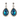 Paua Drop Diamante Stud Earrings