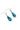 Paua Tear Drop Blue Gem Hook Earrings