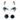 Paua Trio - Fern Kiwi Circle Stud Earrings Set