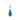 Paua Tear Drop Blue Gem Necklace